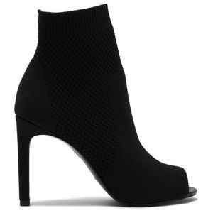 NWT Ideal Knit Peep Toe Sock Bootie